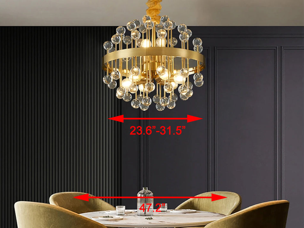 How to choose the size of the dining room chandelier?
