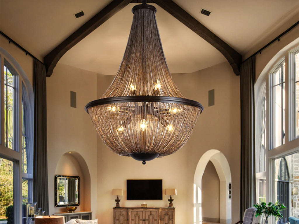 A few black chandeliers are recommended!