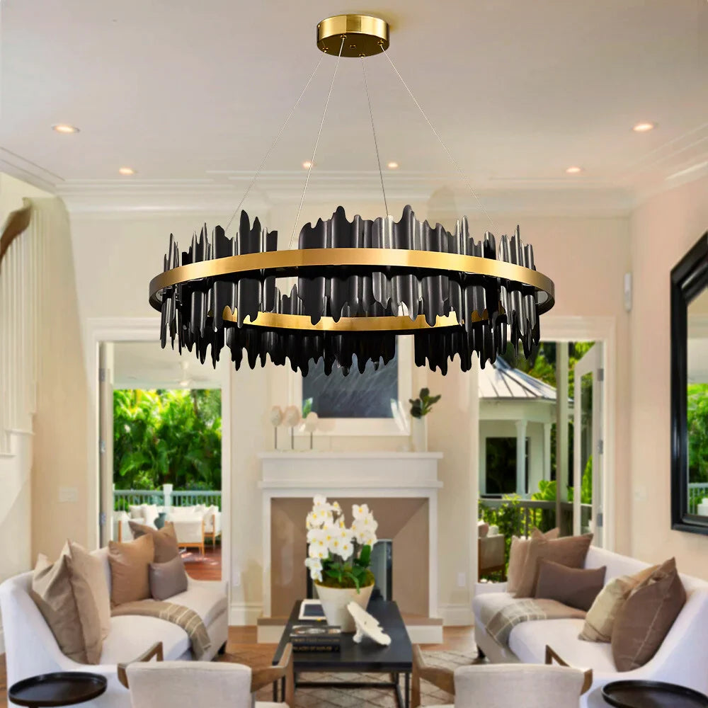 Gold Black Chandelier