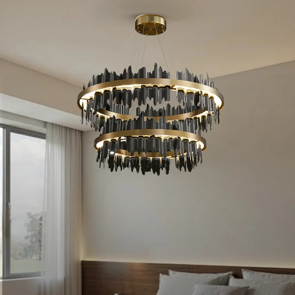 2 layers led chandelier