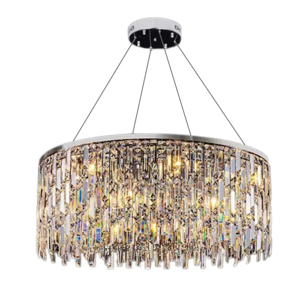 round crystal chandelier