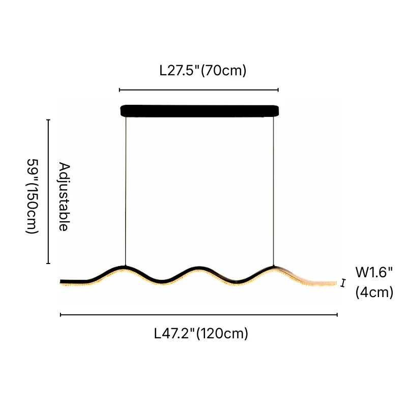 Led black dining room chandelier