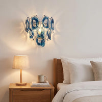 Oyster Chrome Colored Glass Wall Sconce