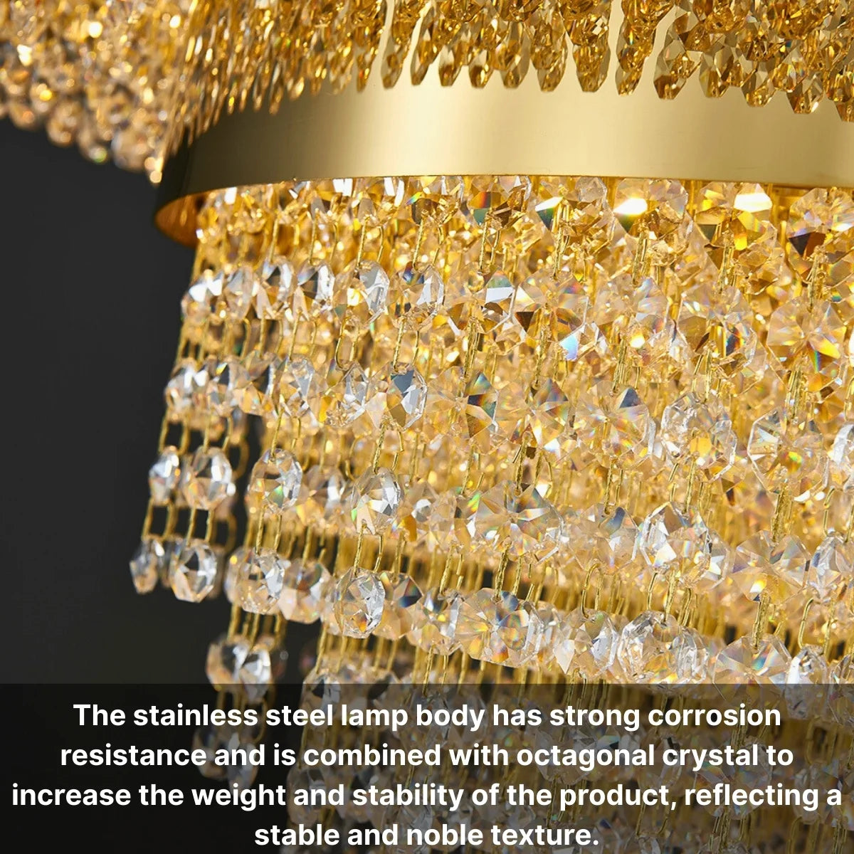 living room gold crystal chandelier