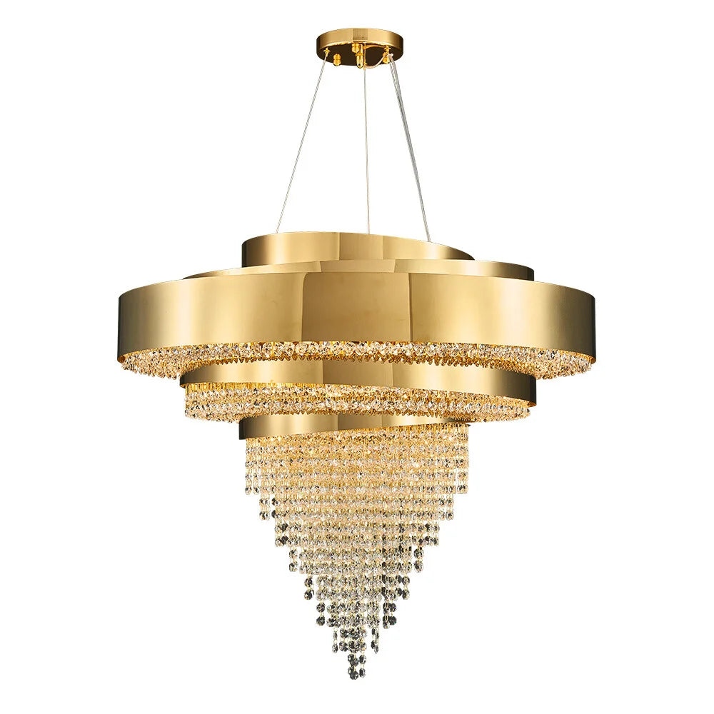 living room gold crystal chandelier