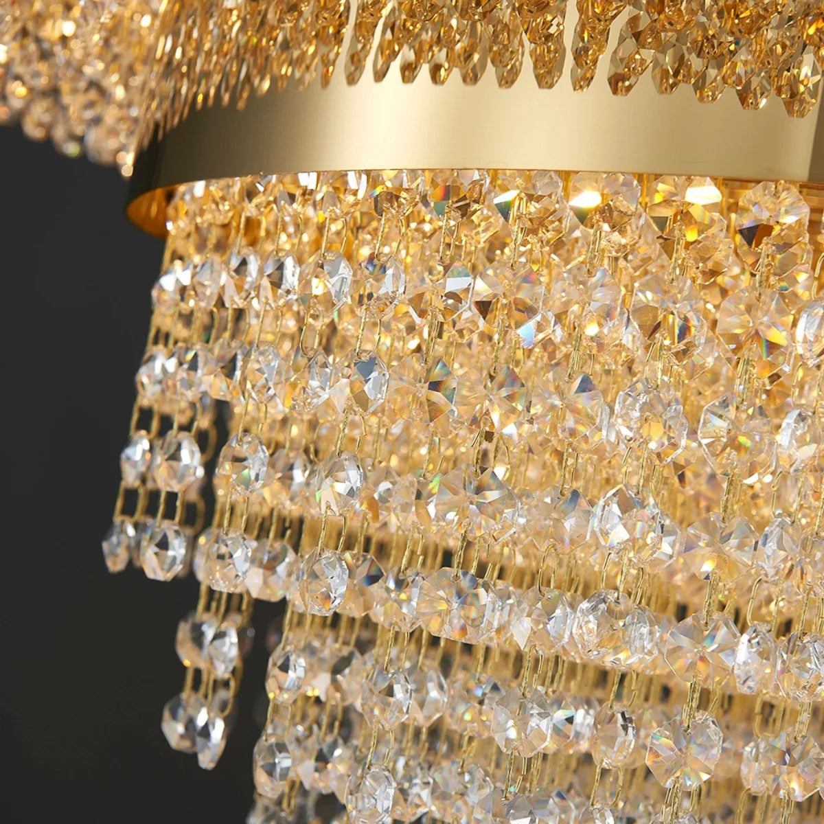 dining room gold crystal chandelier