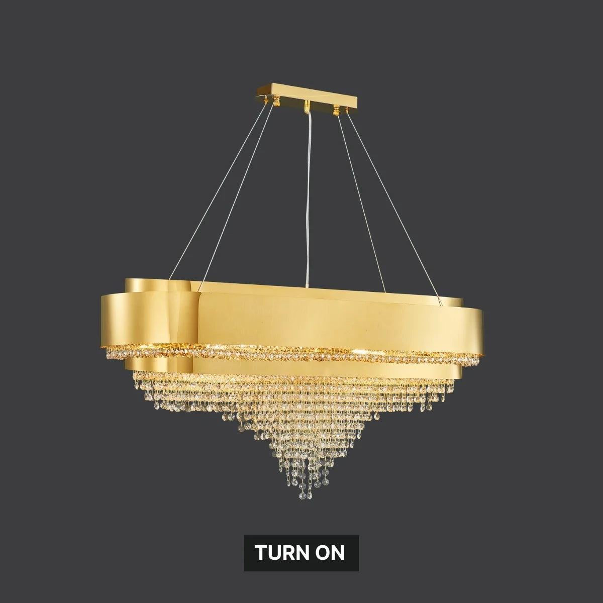 dining room gold crystal chandelier