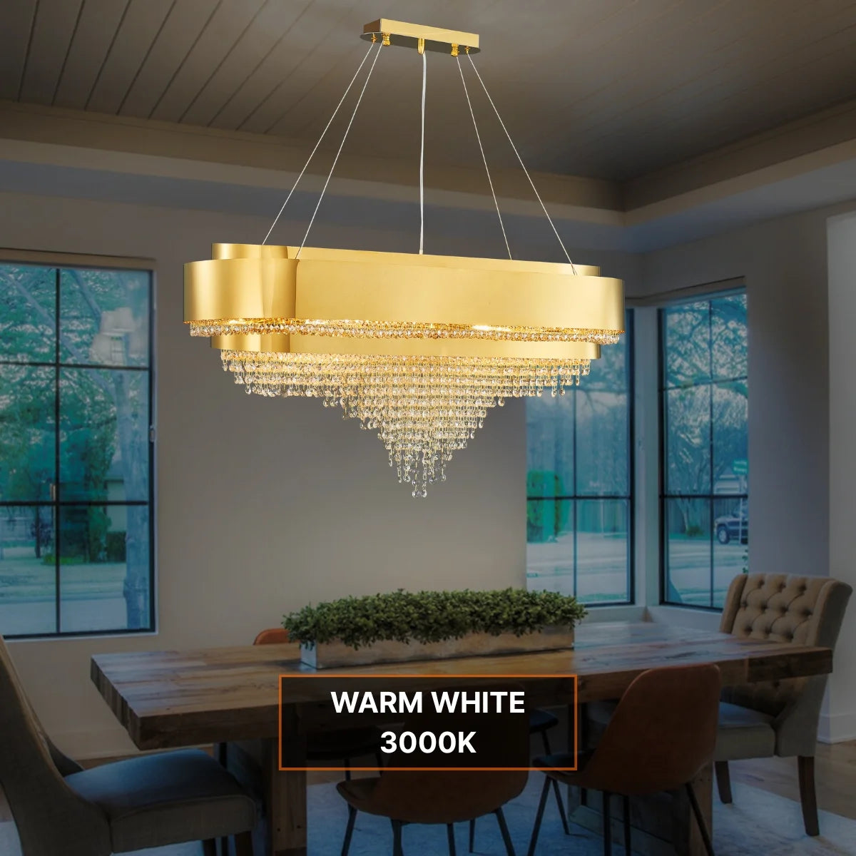 dining room gold crystal chandelier