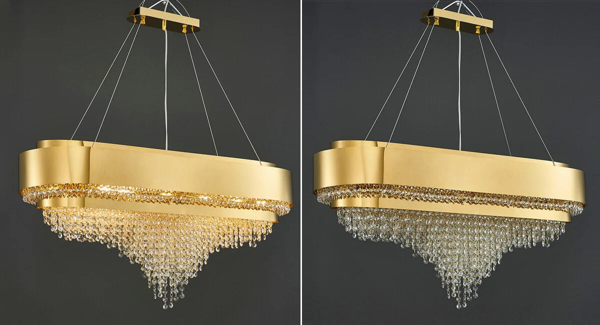 dining room gold crystal chandelier