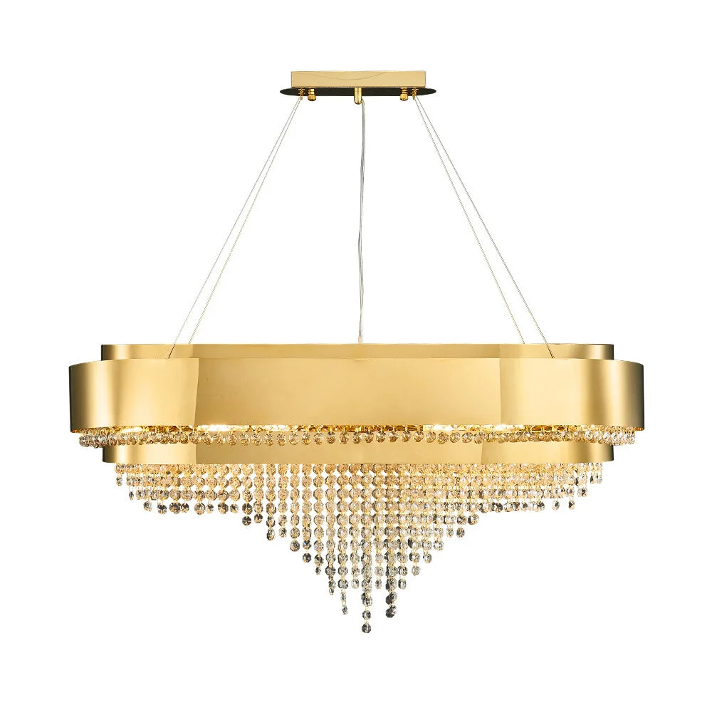 dining room gold crystal chandelier
