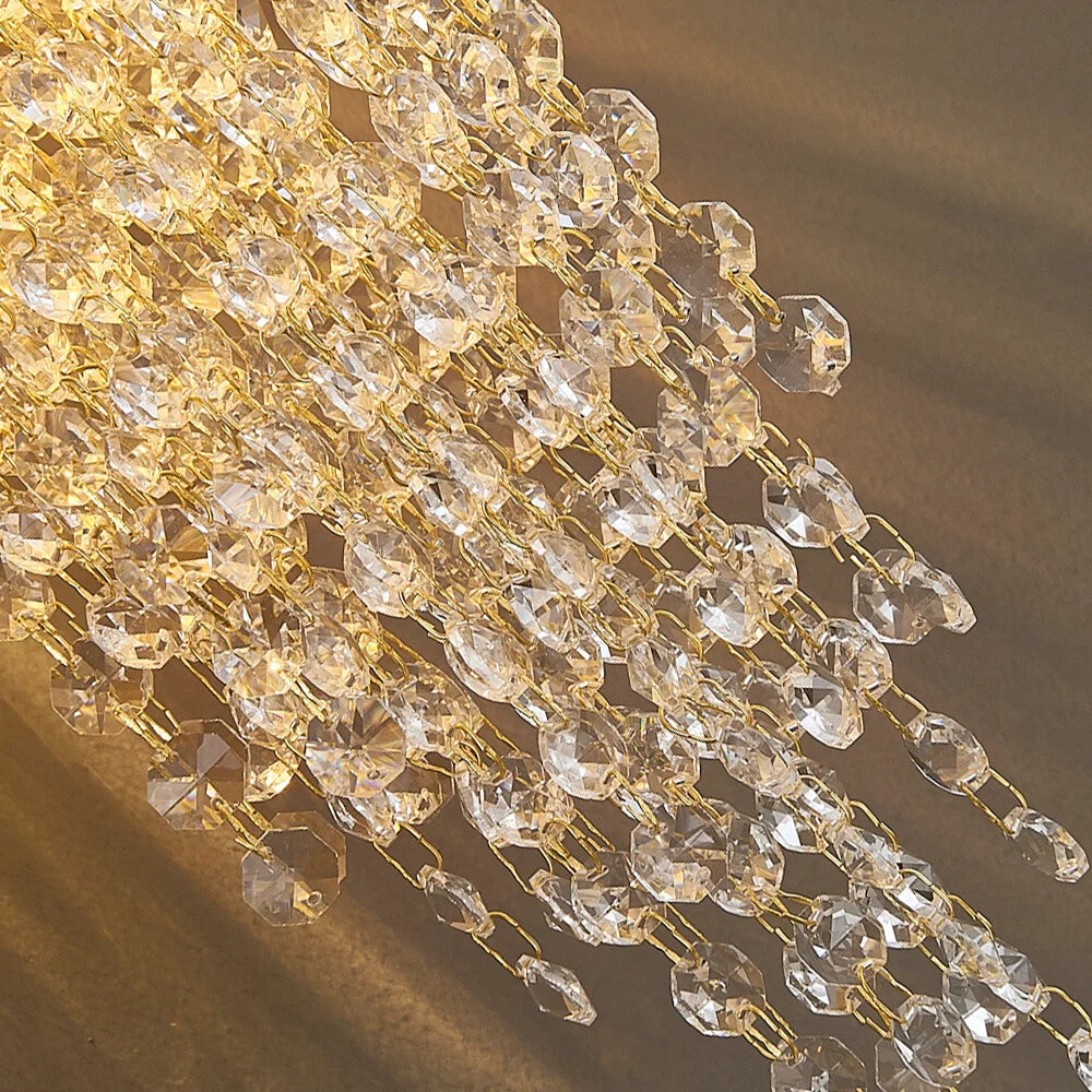 modern gold crystal sconce