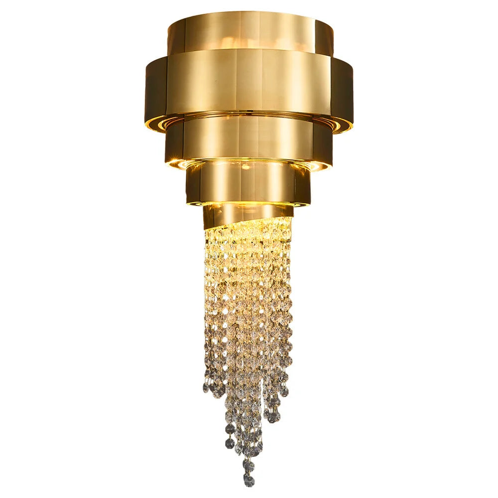 modern gold crystal sconce
