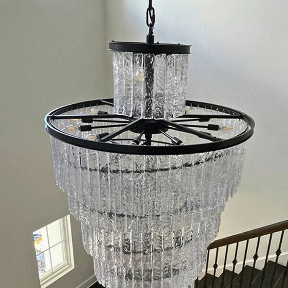 Black Glass Pendant Light