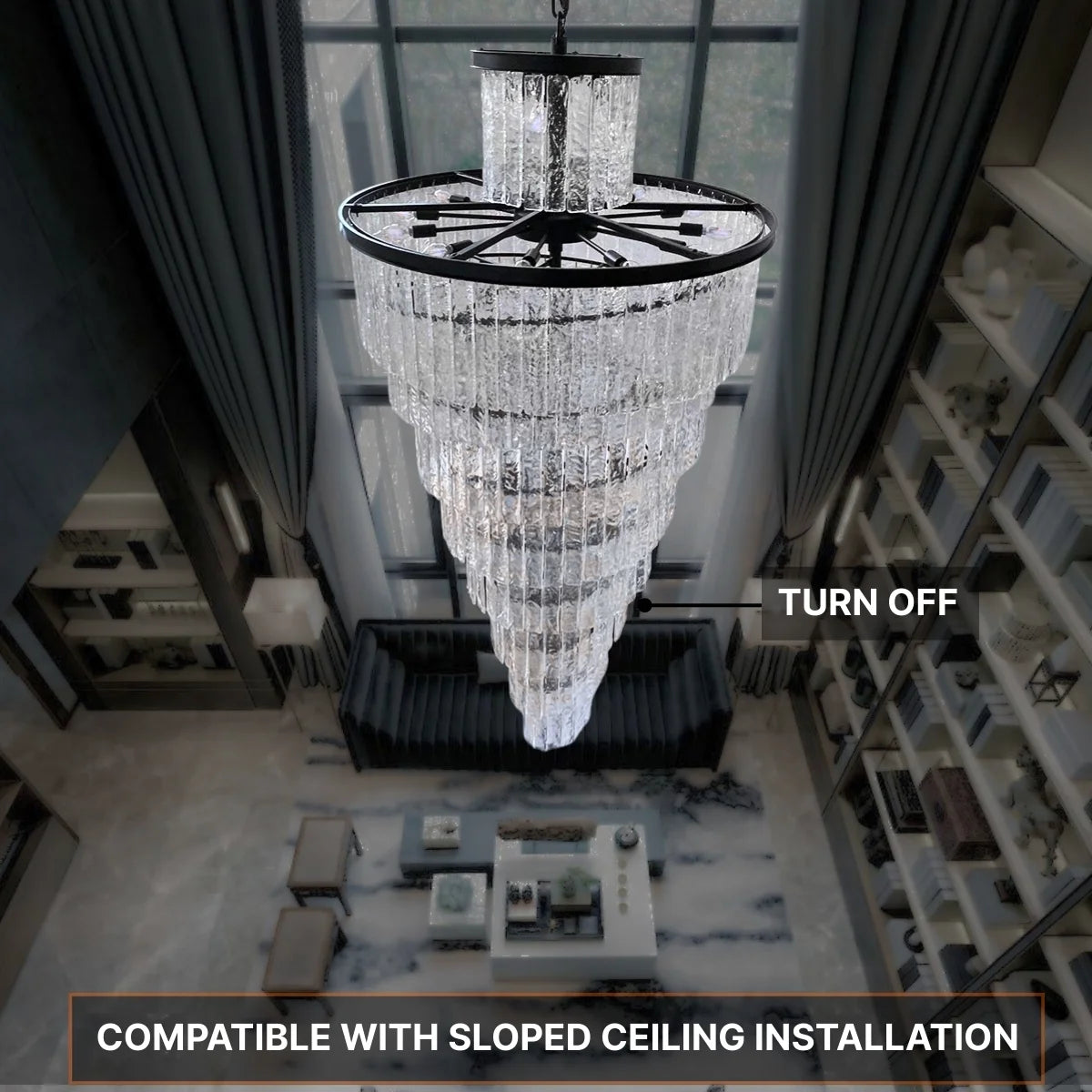 Black Glass Pendant Light