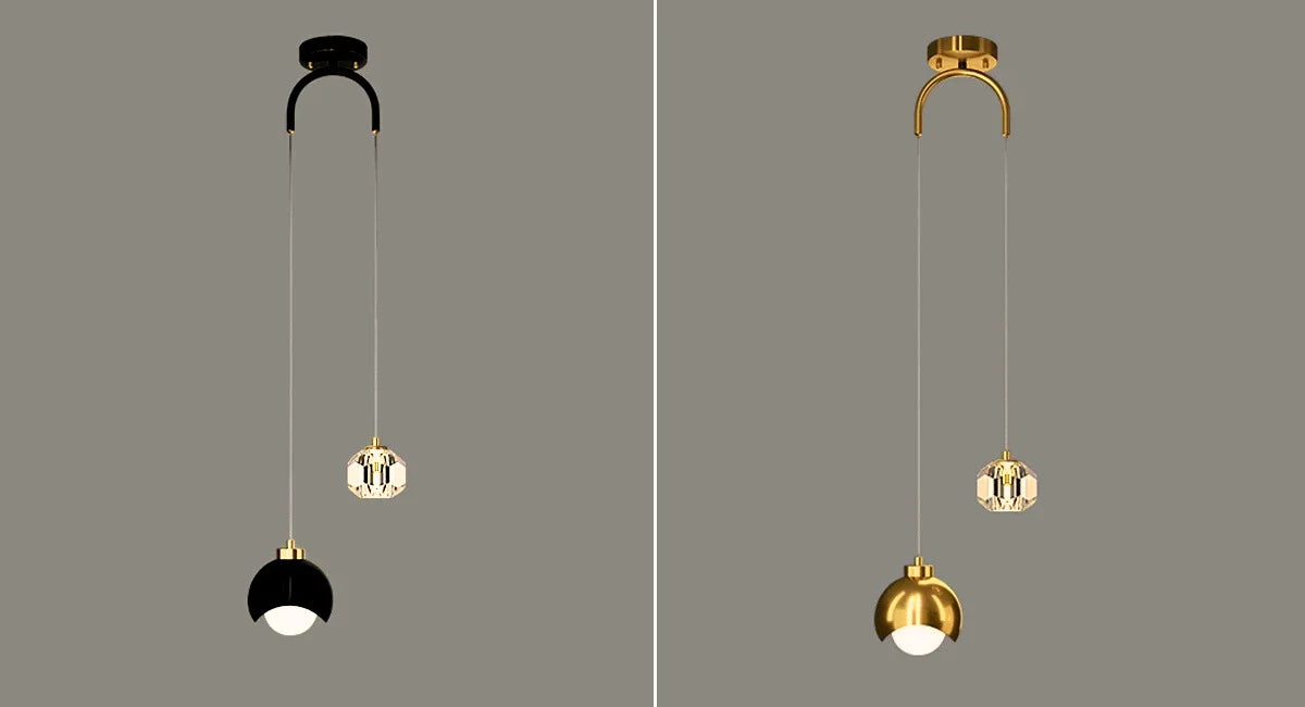 Arvo Pendant Light-Modern Crystal Mini Hanging Lights For Home Decor-Real Shot