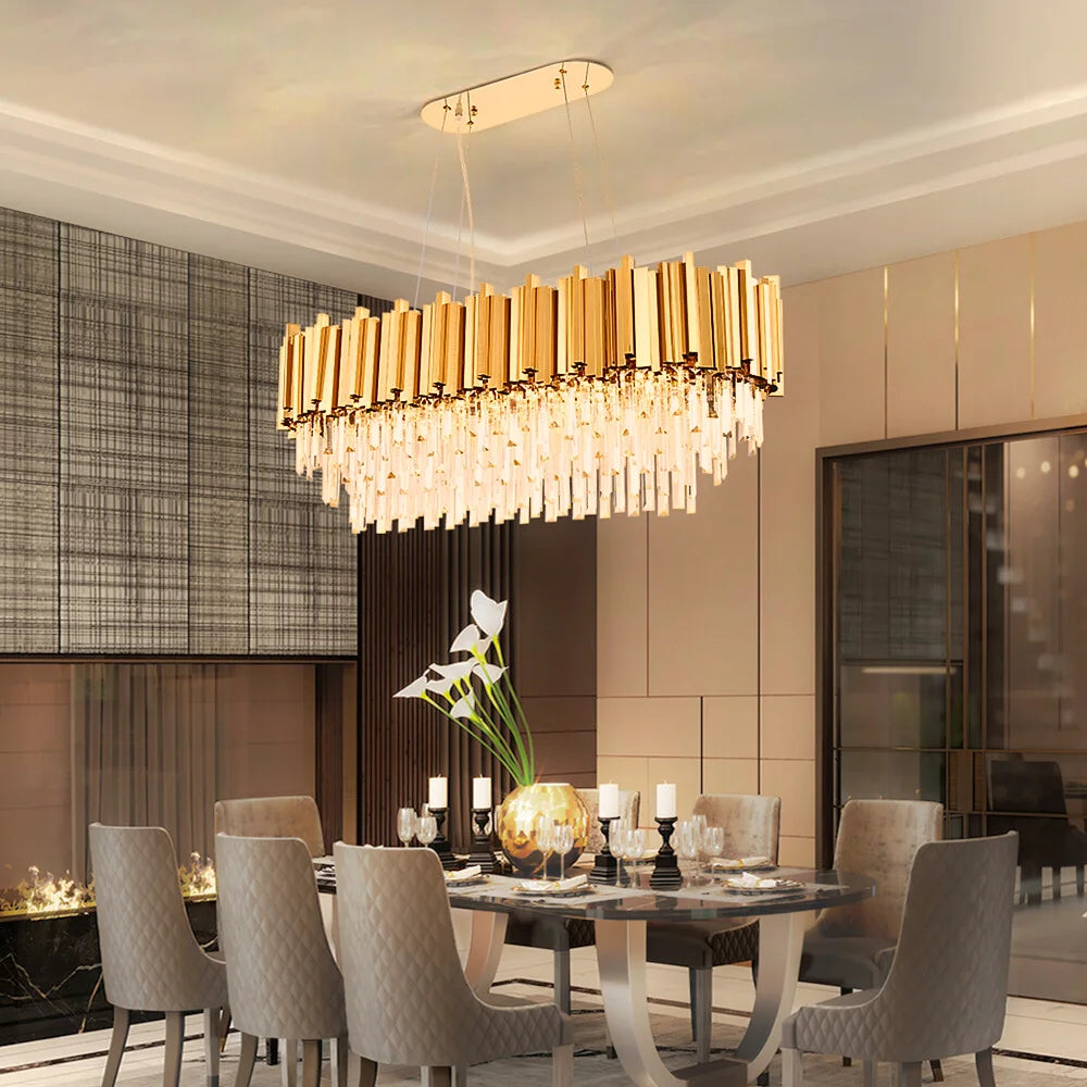 gold dining room chandelier