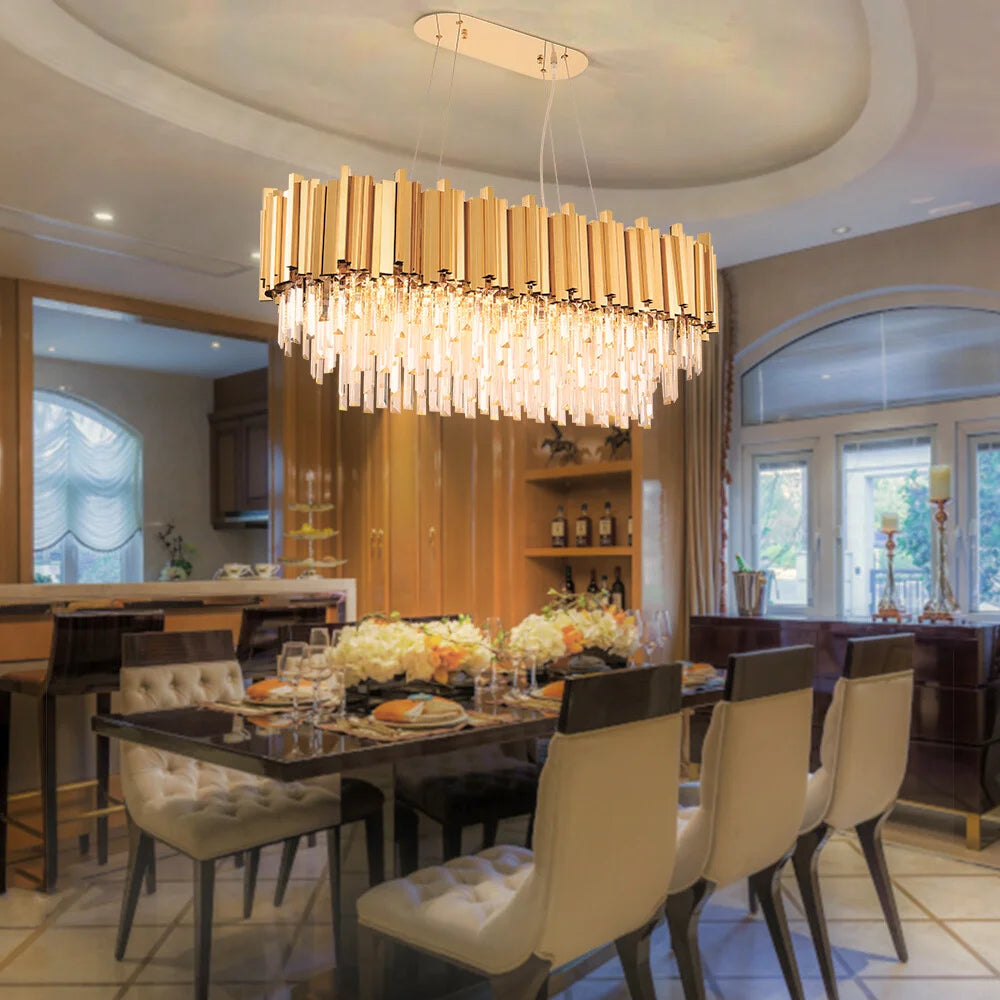 gold dining room chandelier