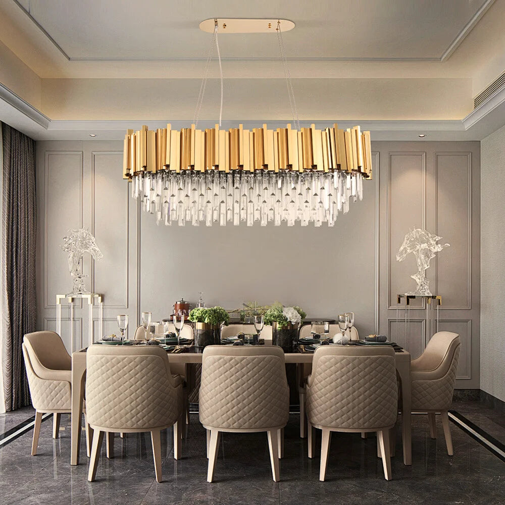 gold dining room chandelier