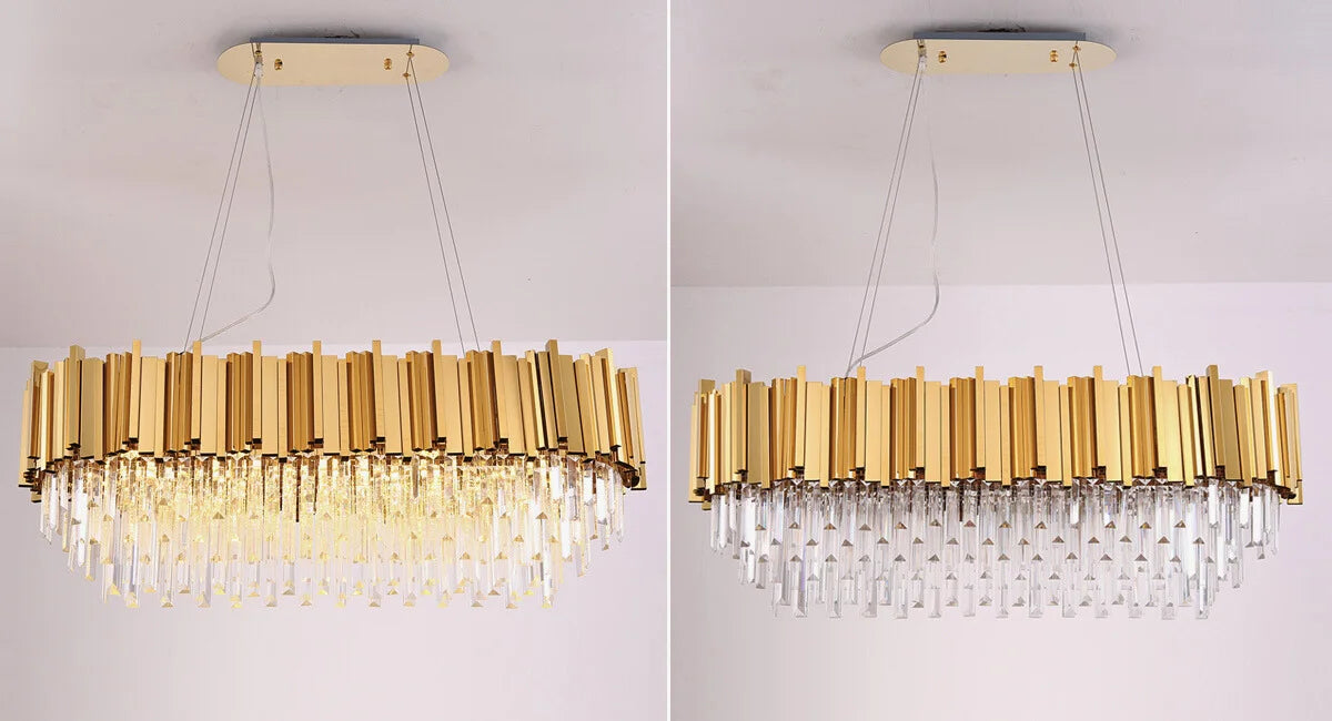 gold dining room chandelier