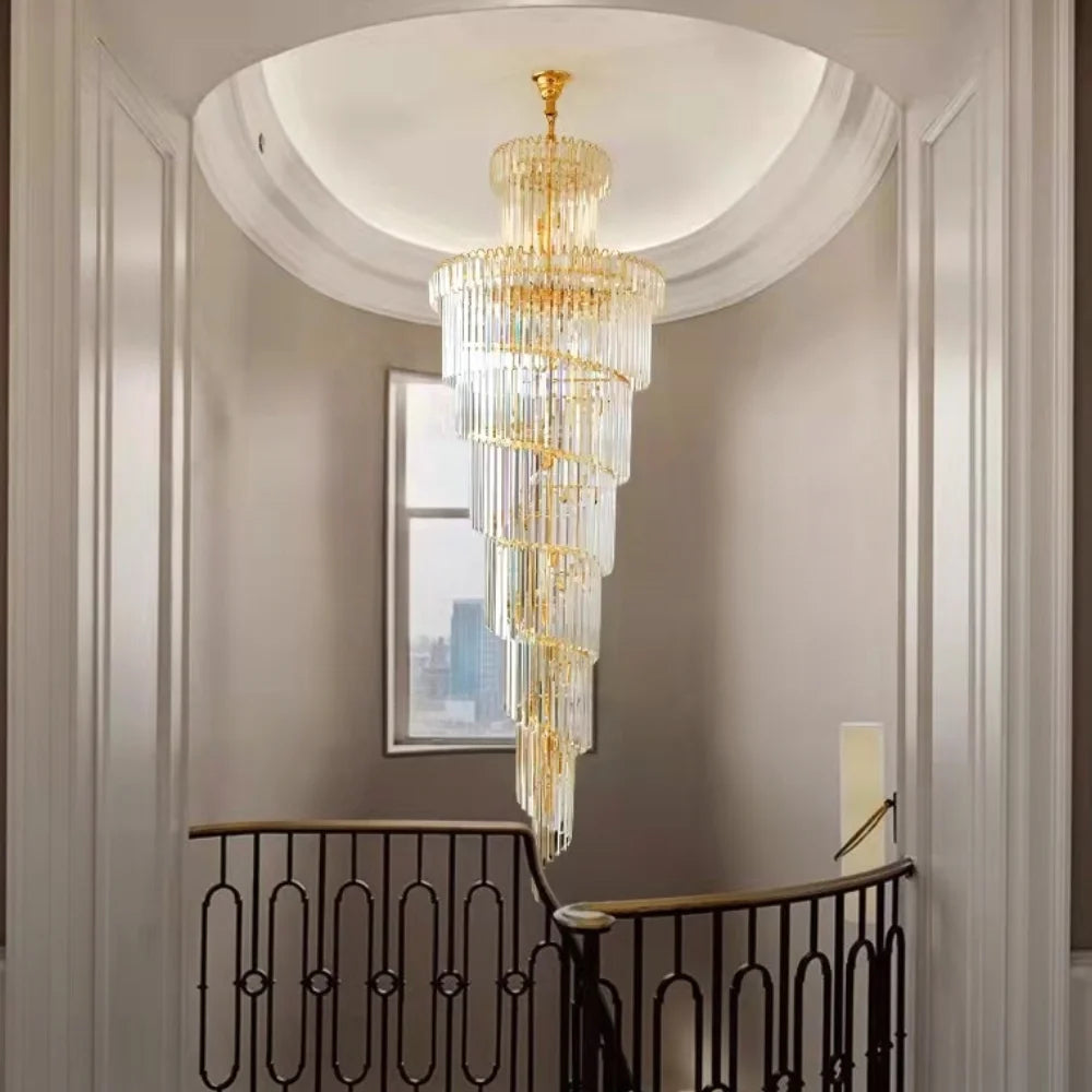 tall crystal foyer chandelier