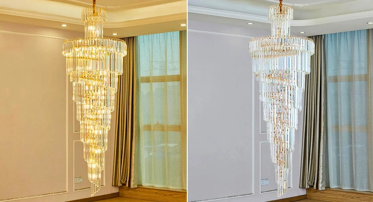 crystal chandelier for high ceiling