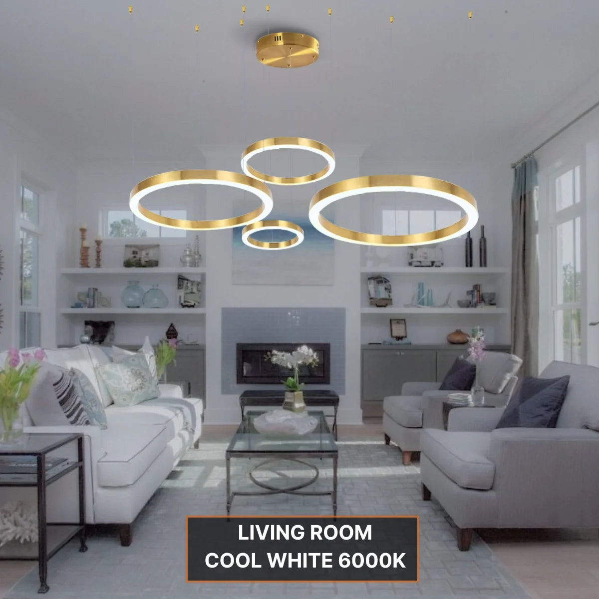 Ring chandelier for living room