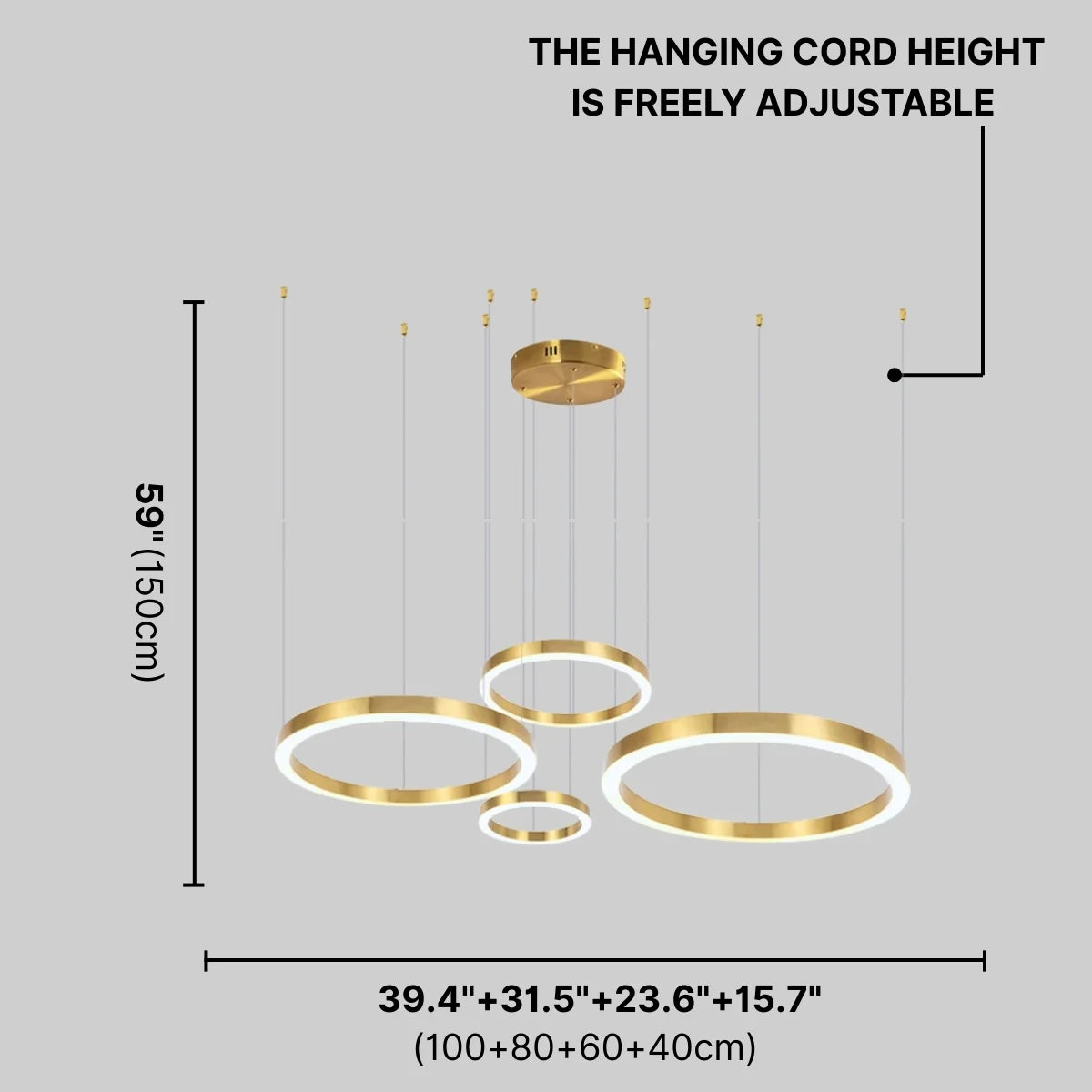 Ring chandelier for living room