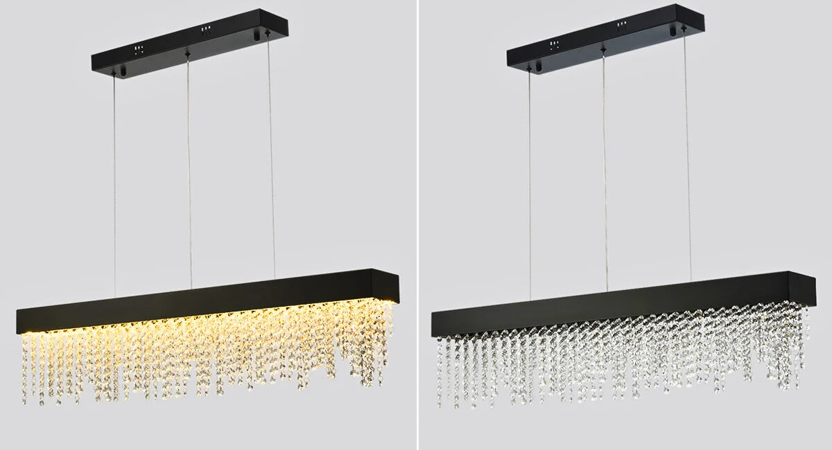 Bling Pendant Light-Gold crystal Chandelier For Modern Dining Room Real Shot