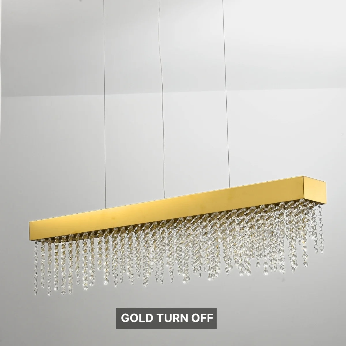 Bling Pendant Light-Gold crystal Chandelier For Modern Dining Room