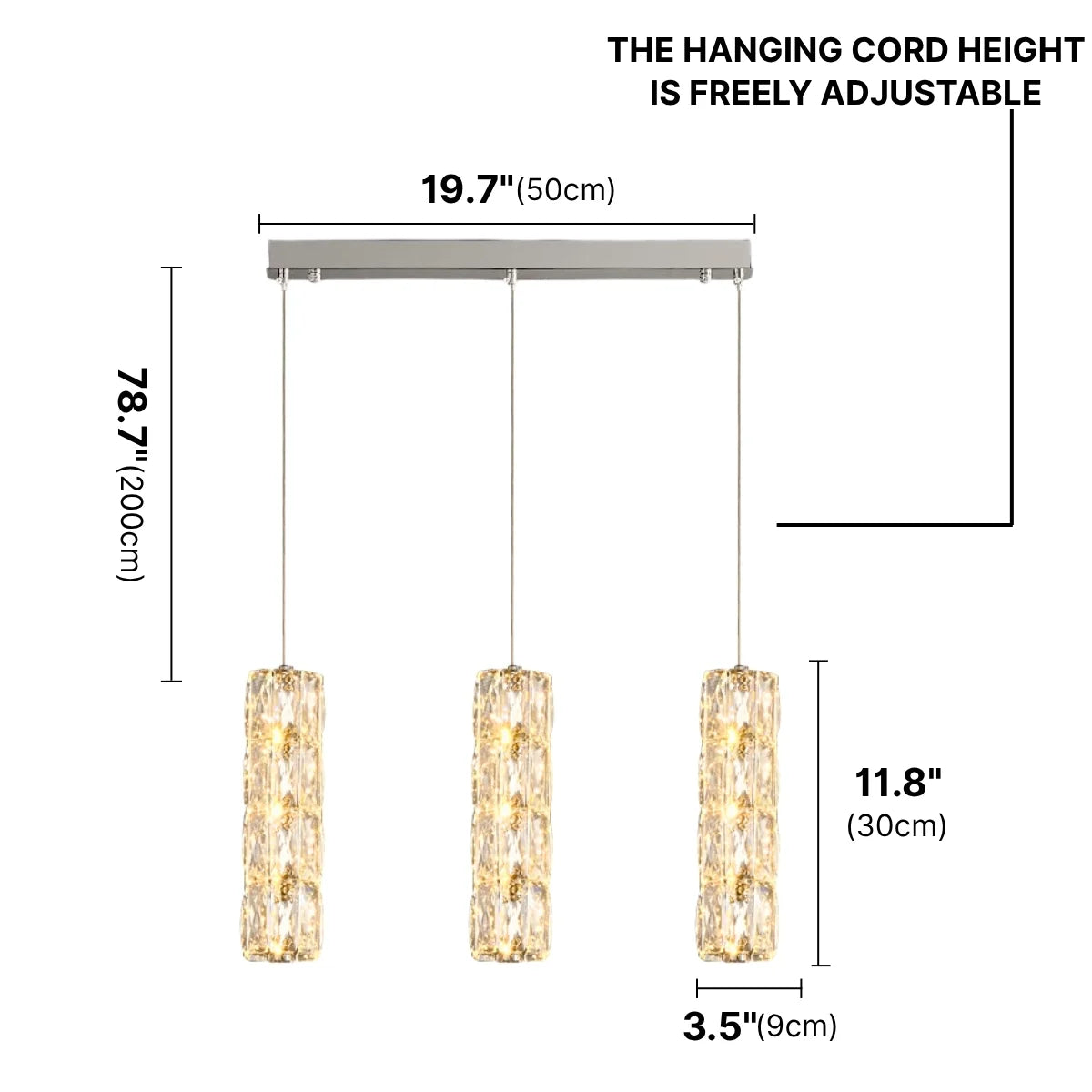 crystal light pendants