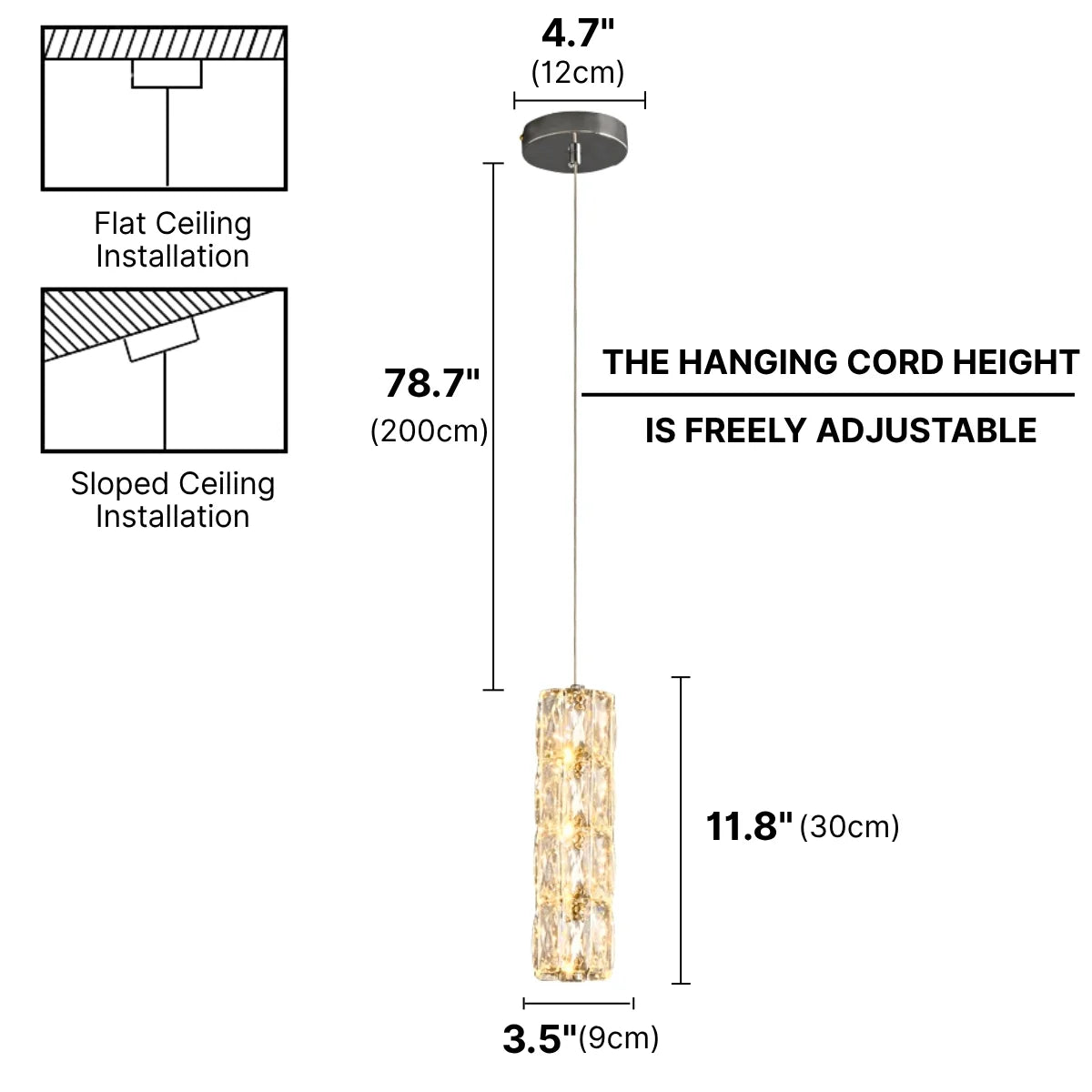 crystal light pendants