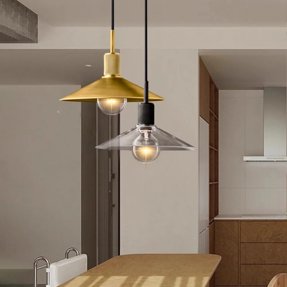 black and gold light pendant