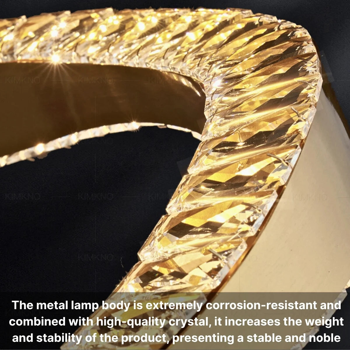 Bright Rectangular Crystal Chandelier