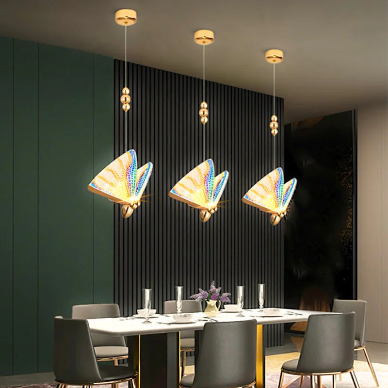 dining room butterfly pendant light