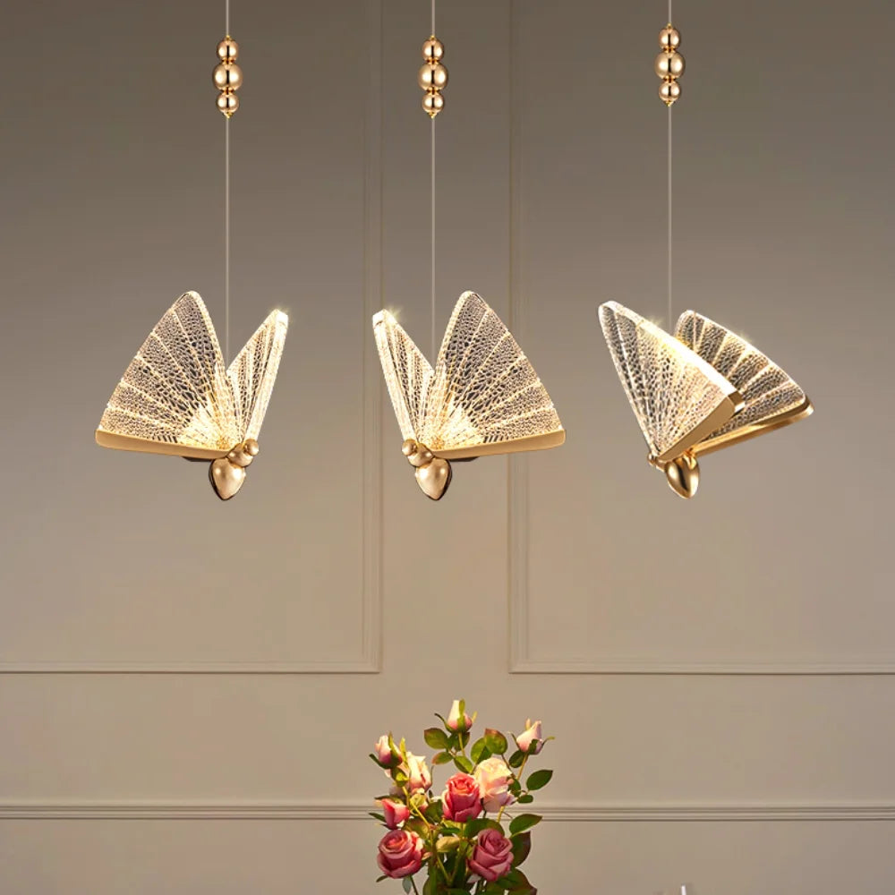 dining room butterfly pendant light