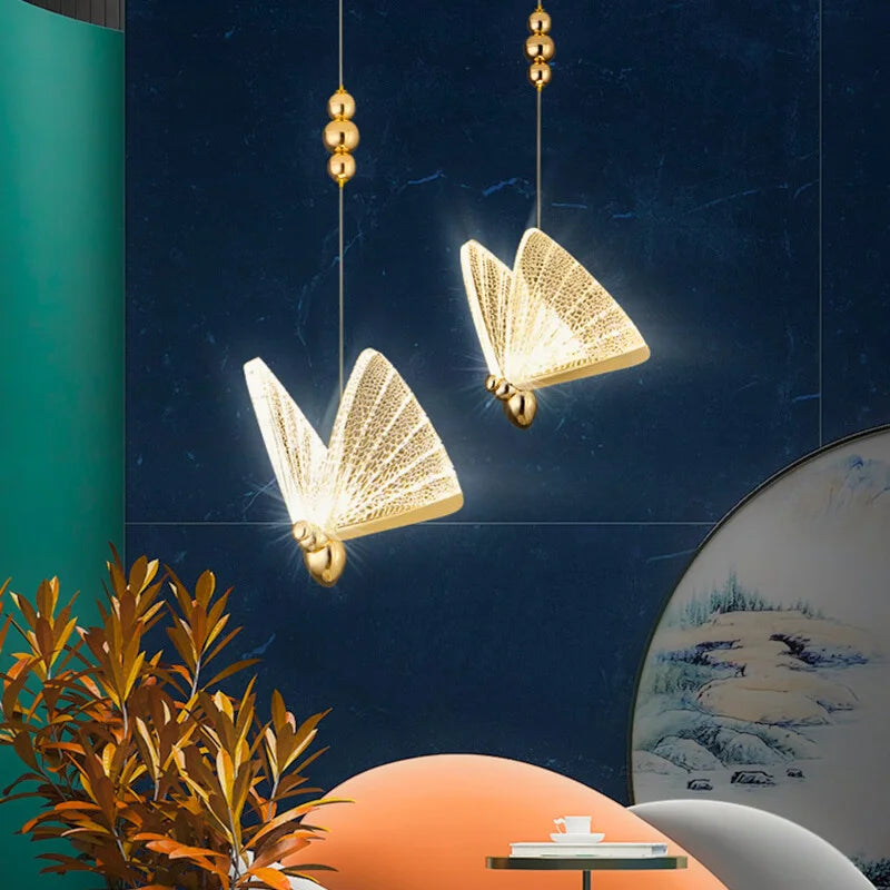 butterfly bedside pendant light