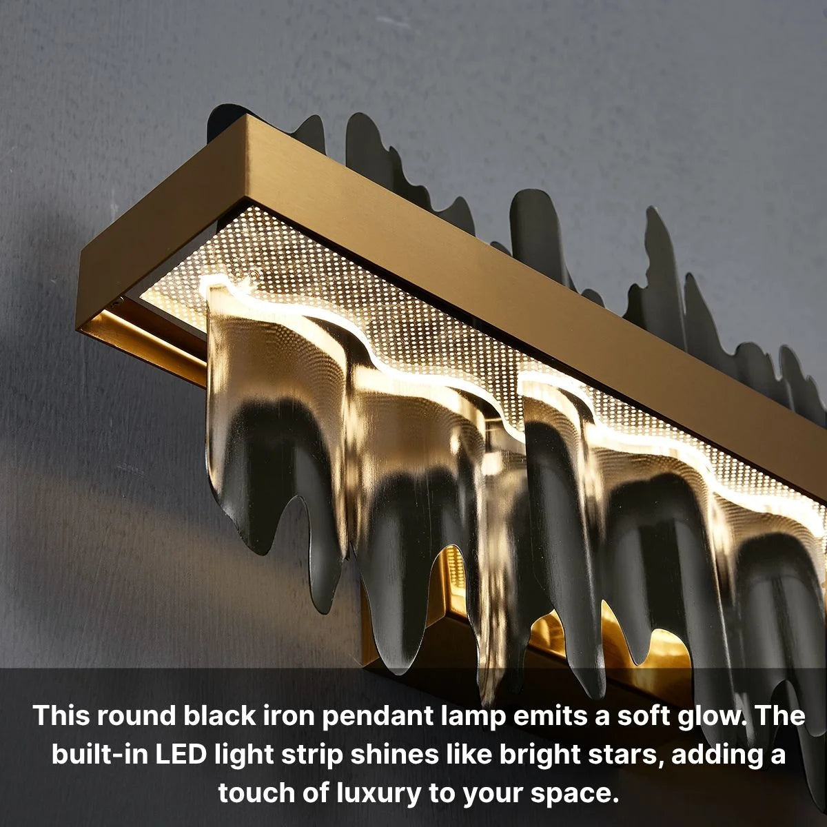 modern black and gold chandelier
