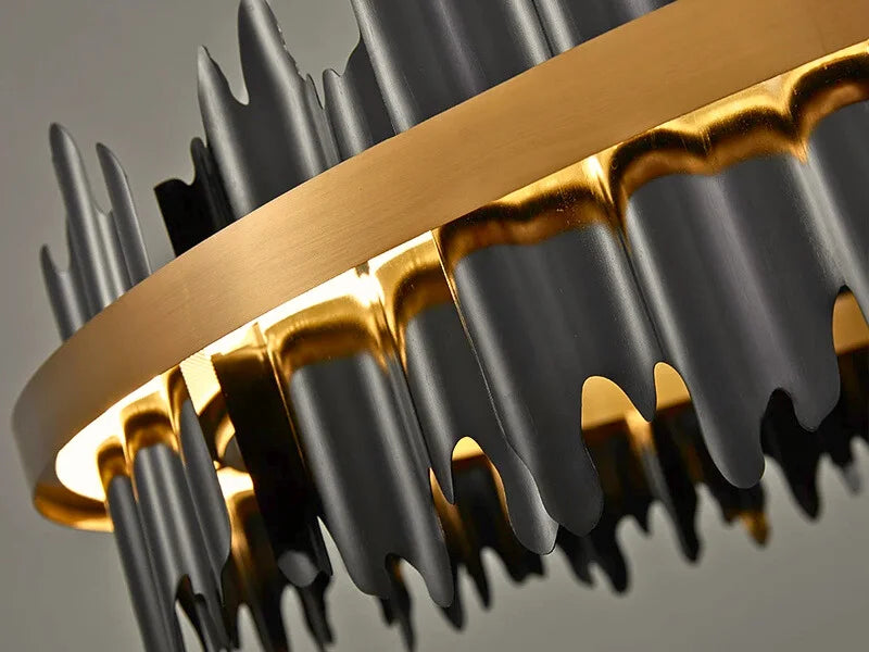 Black and gold chandelier