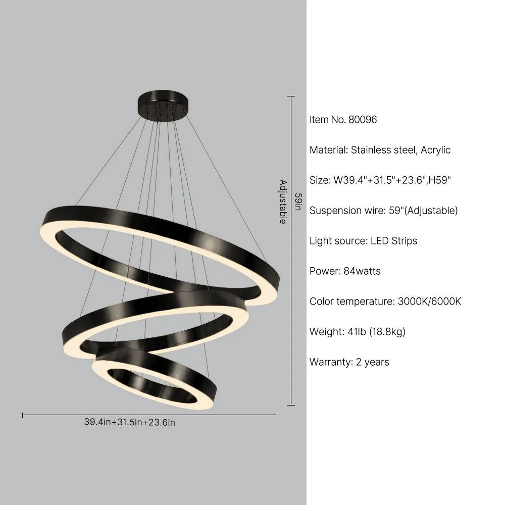 Chandelier with Black