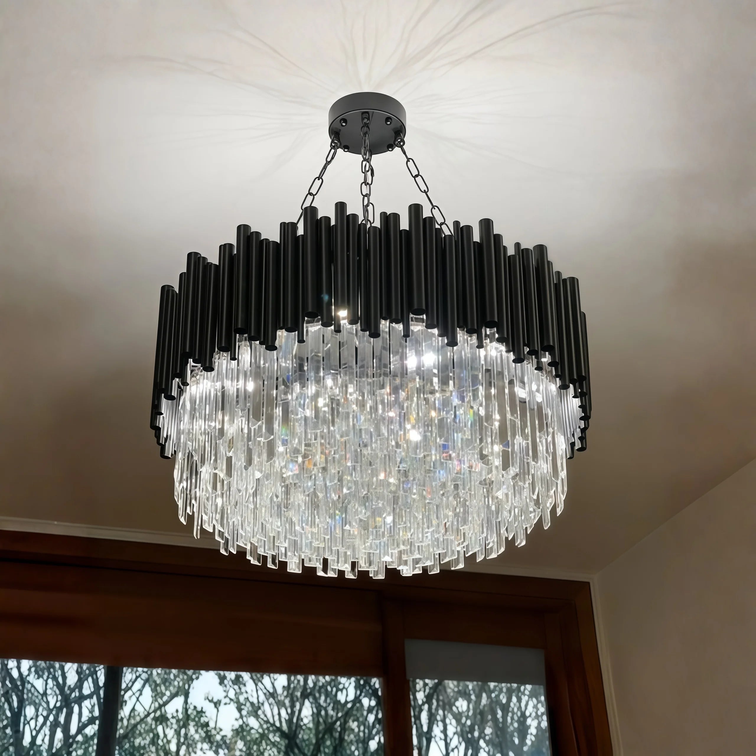 Chandelier with Round Crystals