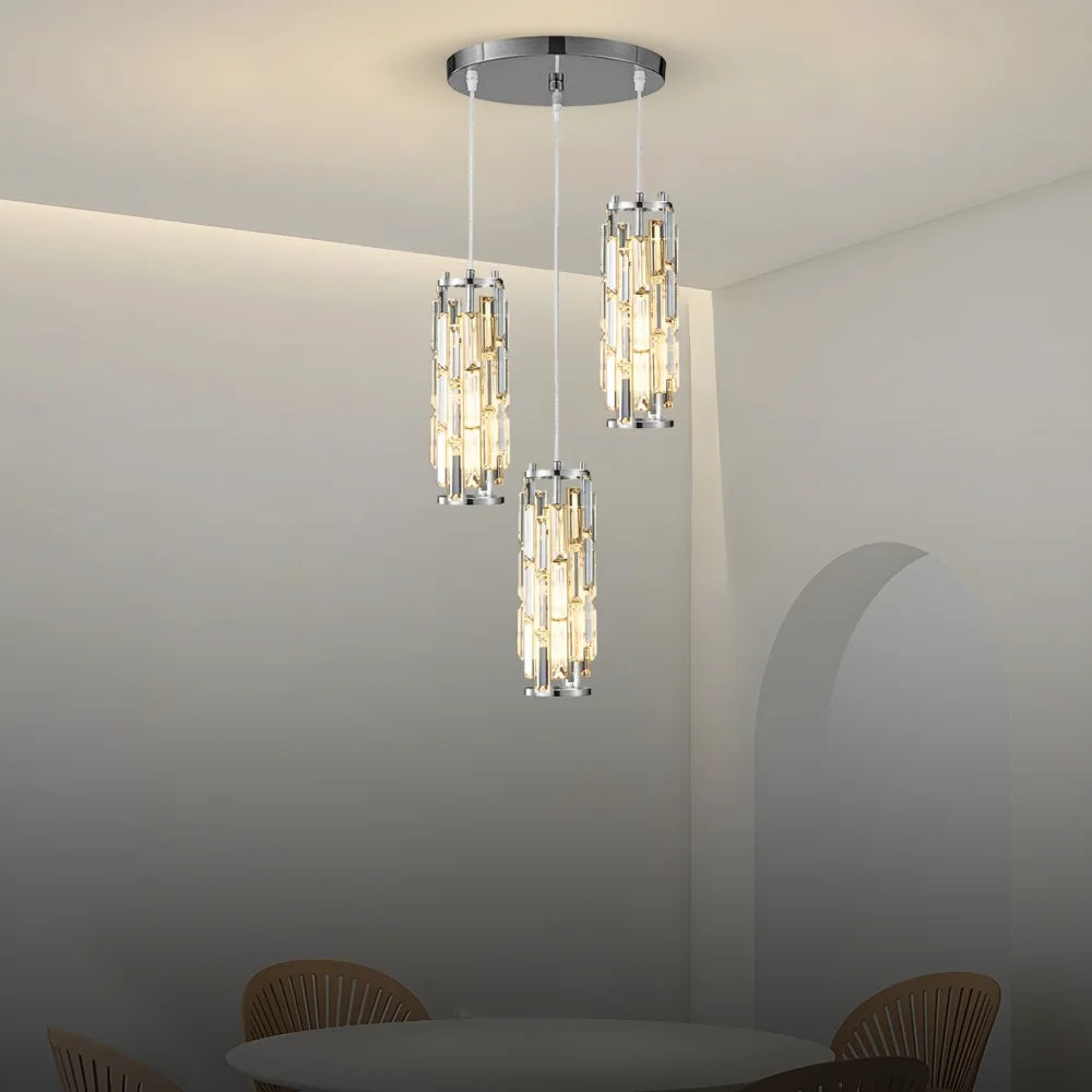Crystal Iron Pendant Light