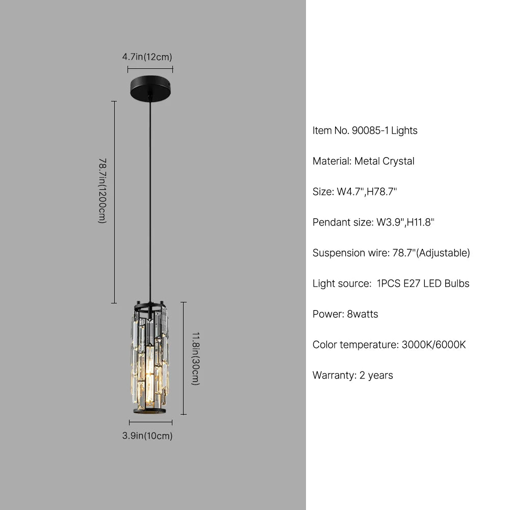 Contemporary Crystal Pendant Light