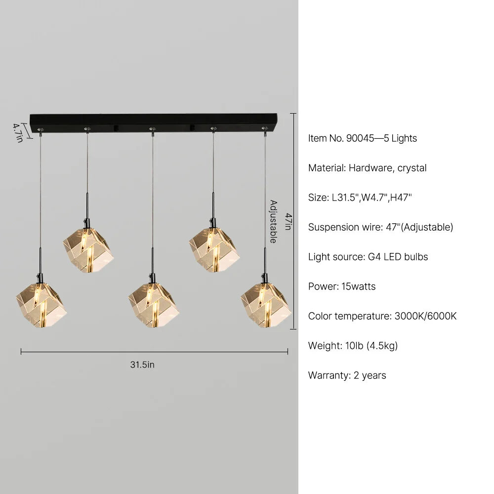 crystal pendant light