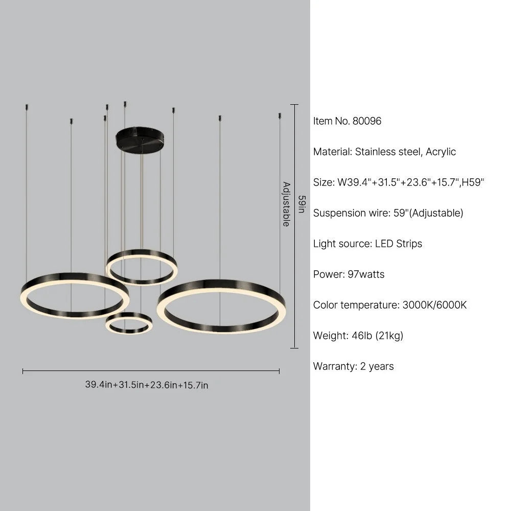 Modern Black Chandelier