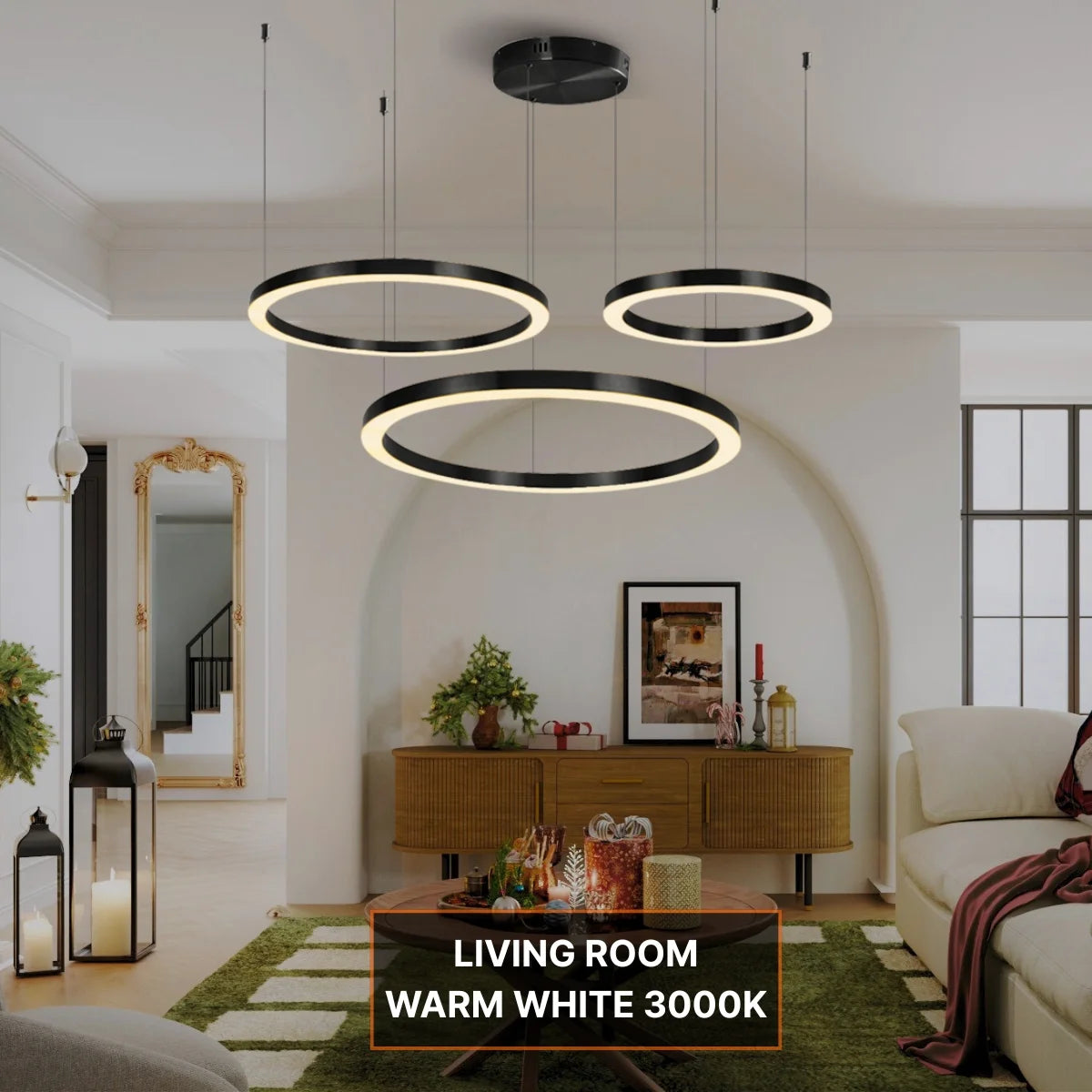 Cosmo Chandelier with Black