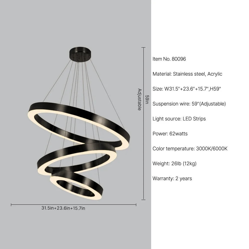 Cosmo Chandelier with Black