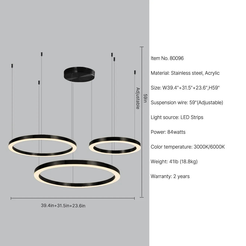 Cosmo Chandelier with Black