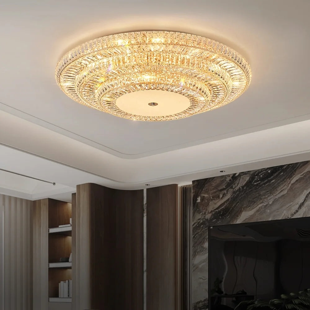 Large crystal ceiling lamp