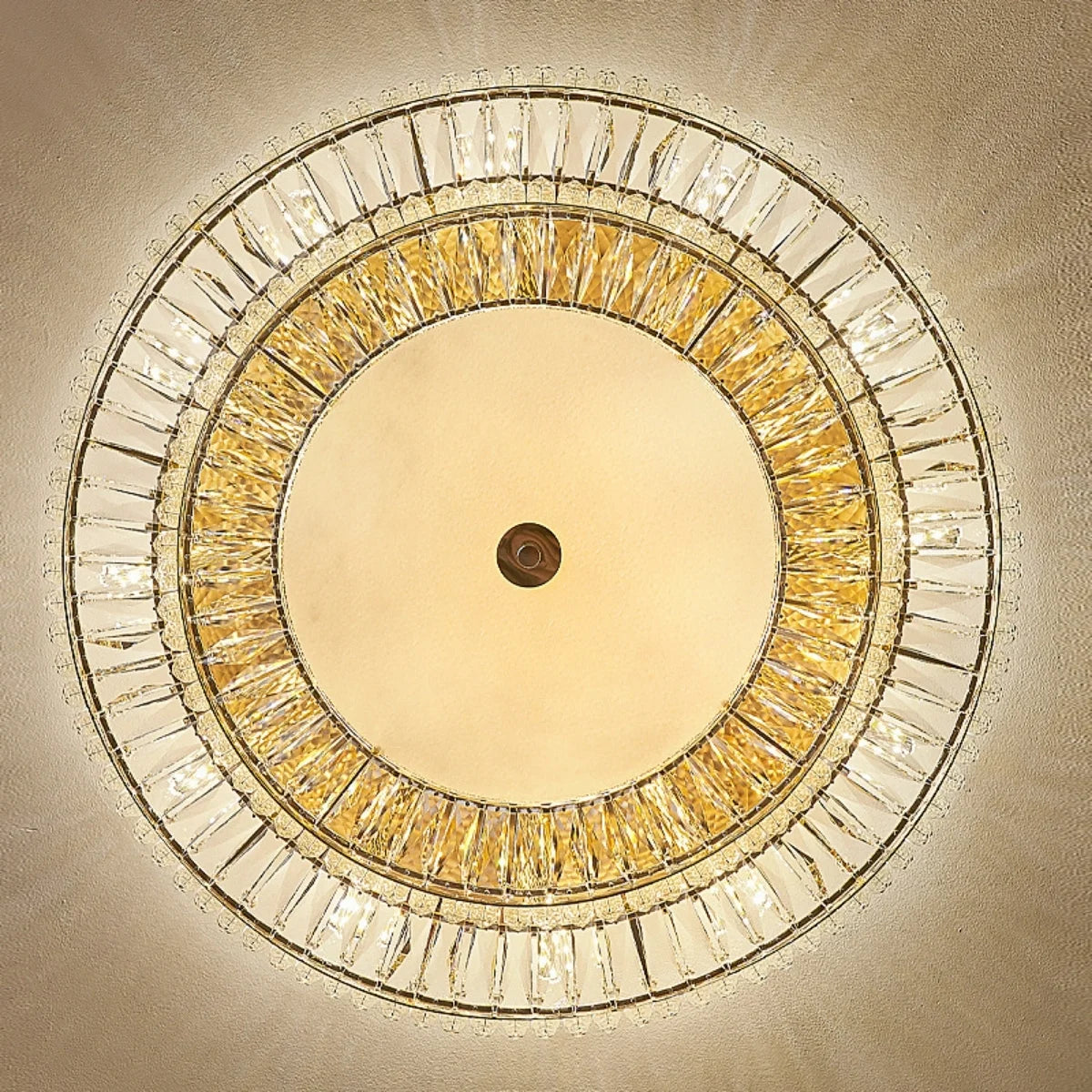 Large crystal ceiling lamp