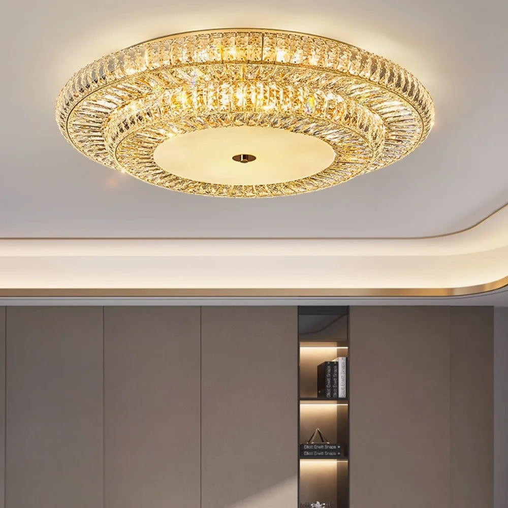 Large crystal ceiling lamp